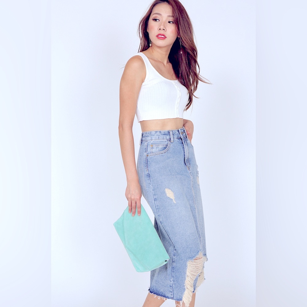 COPY - Denim Midi Skirt - Picture 5 of 5